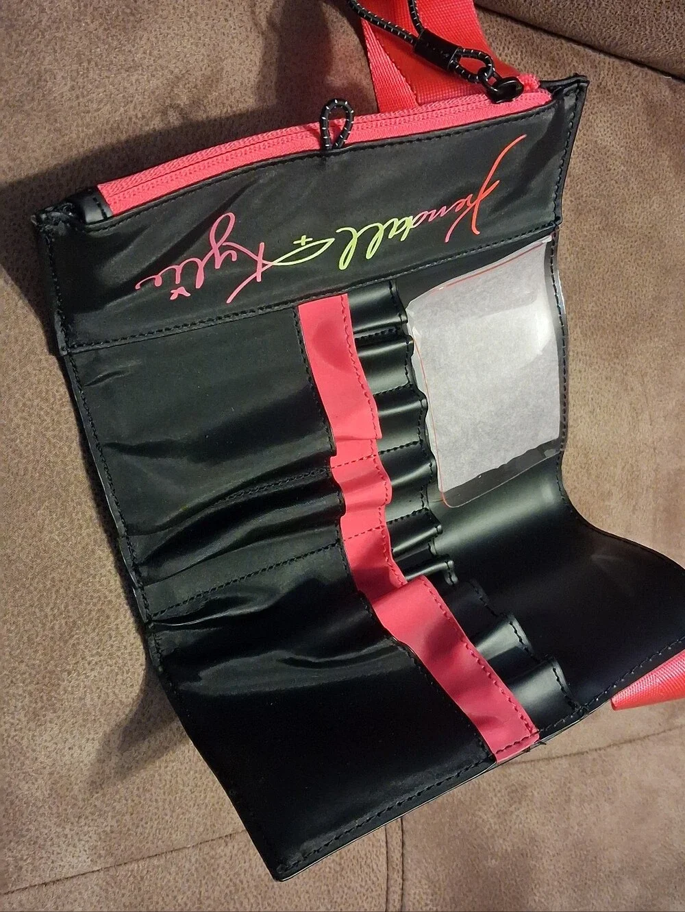 Kendall & Kylie Makeup Bag Brush Bag Fanny Pack Pink And Black